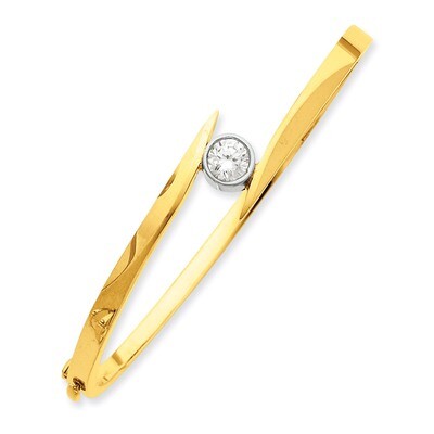Bangle Bracelet Mounting 14k Two-tone Gold XB80, MPN: XB80,