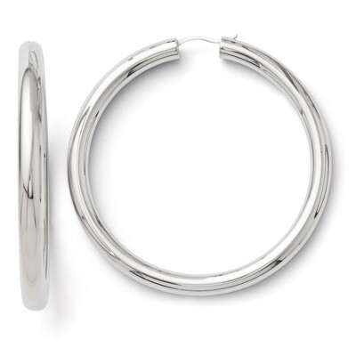 Leslie&#39;s Rhodium-plated 5mm Tube Earrings - Sterling Silver HB-QLE153, MPN: QLE153, 886774268354