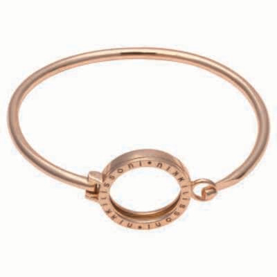 Nikki Lissoni Bracelet with Small Pendant of 25mm Rose Gold-Plated 17cm 6.7 inch B1069RG17, MPN: B1…