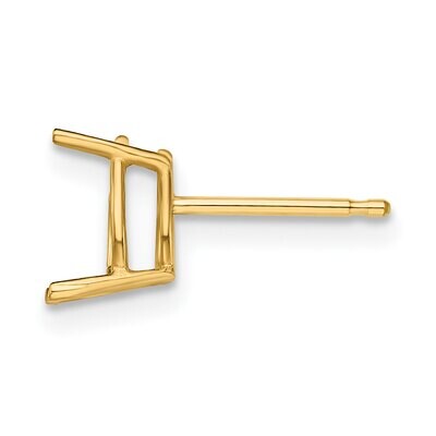 Pear 4-Prong 4.5 x 2.5mm Post Earring Mounting 14k Yellow Gold YG388, MPN: YG388,