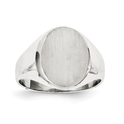 Signet Ring 14k White Gold RS537, MPN: RS537, 883957410968