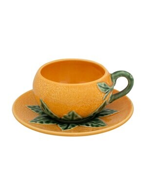 Bordallo Pinheiro Pinheiro Orange Tea Cup and Saucer Decorated 65017752, MPN: 65017752, 56008760730…