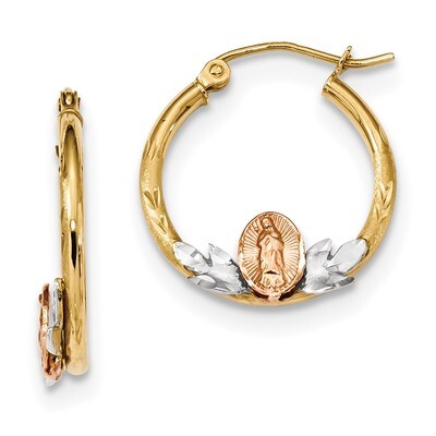 Guadalupe Hoop Earrings 14k Tri-Color Gold TF1269, MPN: TF1269, 191101058417