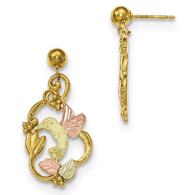 Black Hills Gold Post Earrings 10k Tri-color 10BH657, MPN: 10BH657, 31902705199