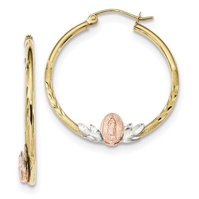 Guadalupe Hoop Earrings 10k Tri-color 10ER300, MPN: 10ER300, 191101169472