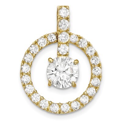 CZ Pendant 10k Polished Gold 10YC380, MPN: 10YC380, 883957831299