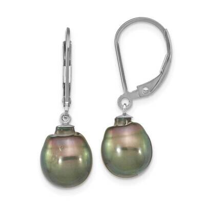 9-10mm Tahitian Saltwater Pearl Earrings Sterling Silver Rhodium-Plated QE16375, MPN: QE16375, 1969…