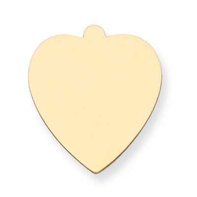 Heart Shape with Eyelet Stamping 14k Yellow Gold YG1236, MPN: YG1236,