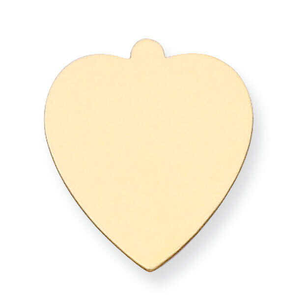 Heart Shape with Eyelet Stamping 14k Yellow Gold YG1236, MPN: YG1236,