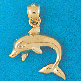 Dazzlers Jewelry Dolphin Pendant Necklace Charm Bracelet in Yellow, White or Rose Gold 464, MPN: DZ…