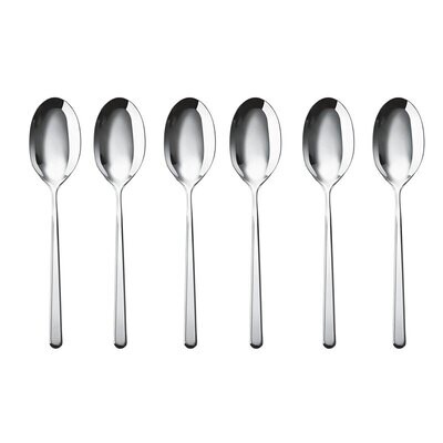 Sambonet Cake &amp; Coffee Set 6 Piece Moka Spoon Linear 52513D37, MPN: 52513D37,