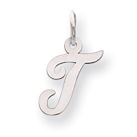 Small Script Initial T Charm 14k white Gold YC659T, MPN: YC659T, 191101634987