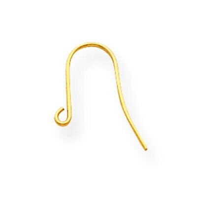 .018 inch Wire Shepherd Hook Component 14k Yellow Gold YG824, MPN: YG824,