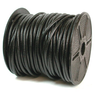 1300 1 mm. 100 Yard Black Leather Cord CRD842/1.0-100, MPN: CRD842/1.0-100, 790524606009