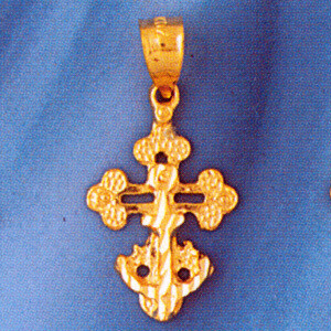 Dazzlers Jewelry Cross Pendant Necklace Charm Bracelet in Yellow, White or Rose Gold 8338, MPN: DZ-…