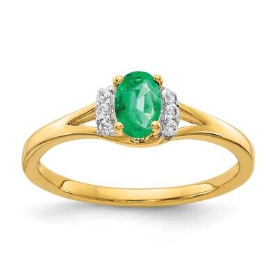 Emerald Ring 14k Gold Diamond RM5761-EM-007-YA, MPN: RM5761-EM-007-YA, 883957979199
