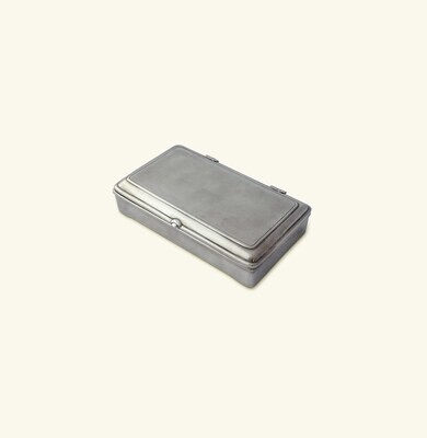 Match Pewter Rectangular Lidded Box With Leather No Divider  A443.6, MPN: A443.6,