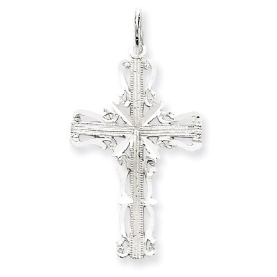Latin Cross Pendant 14k White Gold K376, MPN: K376, 883957524443