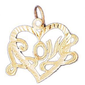 Dazzlers Jewelry Love Pendant Necklace Charm Bracelet in Yellow, White or Rose Gold 10216, MPN: DZ-…