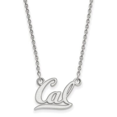 University of California Berkeley Small Pendant with Chain Necklace 10k White Gold 1W011UCB-18, MPN…