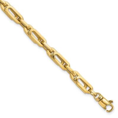 Polished Fancy Link Mens Bracelet 14k Gold FB1961-8, MPN: FB1961-8, 883957811444