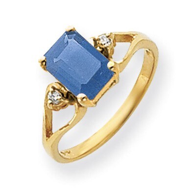 Tanvorite Diamond Ring 14k Gold 8x6mm Emerald Cut Y4749TV/A, MPN: Y4749TV/A, 883957666464