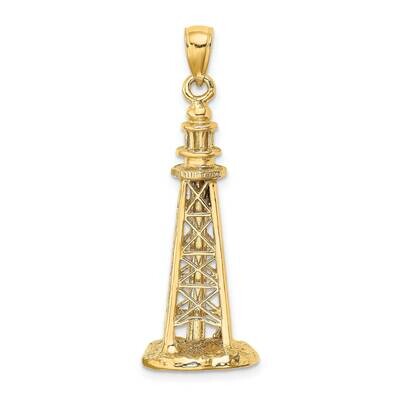 Sanibel Island Lighthouse Charm 14k Gold 3-D K8125, MPN: K8125, 637218066797
