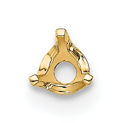 Round 3-Prong Open Back .03ct. Setting 14k Yellow Gold YG132, MPN: YG132,