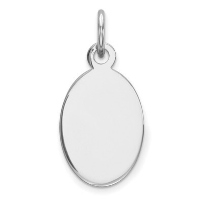 Engravable Oval Polished Front Back Disc Charm Sterling Silver QM452/35P, MPN: QM452/35P, 883957732…
