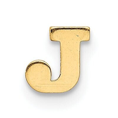 Die Struck Letter J 14k Yellow Gold YG2220J, MPN: YG2220J,