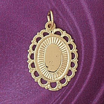 Dazzlers Jewelry Engravable Pendant Necklace Charm Bracelet in Yellow, White or Rose Gold 5791, MPN…