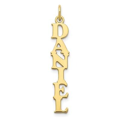 Cooper Font Vertical Name Plate Charm 10k Gold 10XNA1170Y, MPN: 10XNA1170Y,