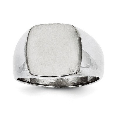 Signet Ring 14k White Gold RS604, MPN: RS604, 883957369785