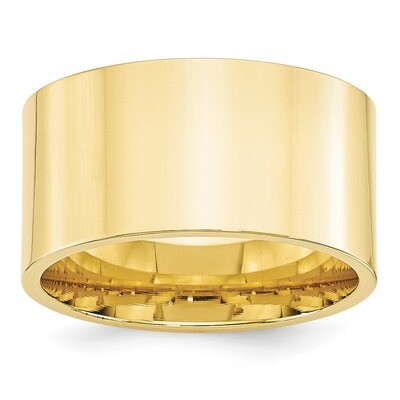 12mm Standard Flat Comfort Fit Band 10k Yellow Gold 1FLC120 Engravable, MPN: 1FLC120, 886774446837