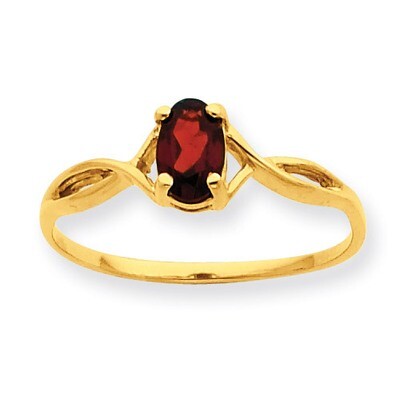 Polished Geniune Garnet Birthstone Ring 10k Gold 10XBR226, MPN: 10XBR226, 191101091889