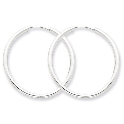 2mm Hoop Earrings Sterling Silver QE4370, MPN: QE4370, 883957929934