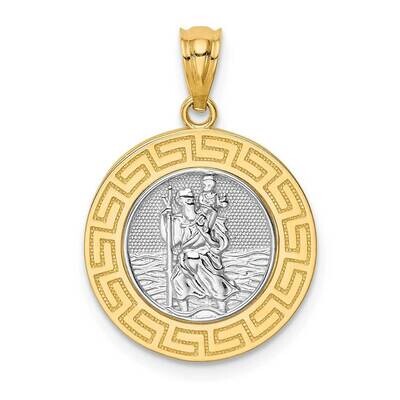 St. Christopher Medal 14k White Gold Rhodium C4713, MPN: C4713, 883957605357