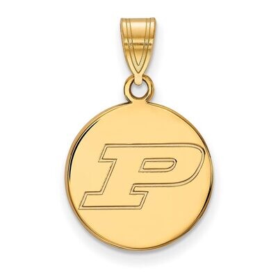 Purdue Medium Disc Pendant 10k Yellow Gold 1Y032PU, MPN: 1Y032PU, 886774815022