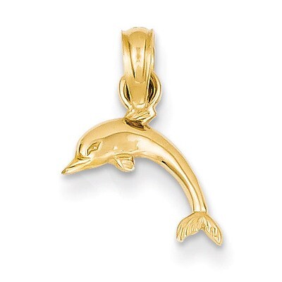 Mini Dolphin Pendant 14k Gold D4121, MPN: D4121, 637218042753