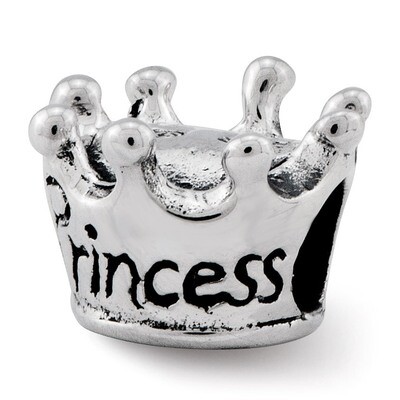 Princess Crown Bead - Sterling Silver QRS2395, MPN: QRS2395, 883957570518