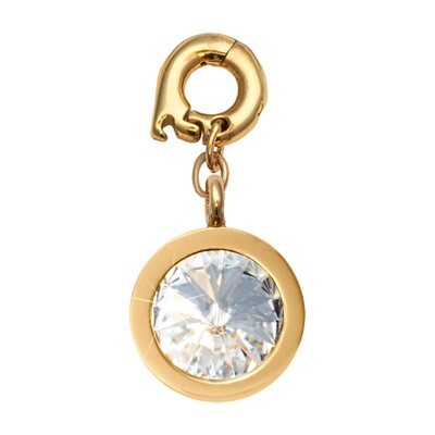 Nikki Lissoni April Charm with A Diamond Swarovski Stone Gold-Plated 15mm D1167GS, MPN: D1167GS, 87…