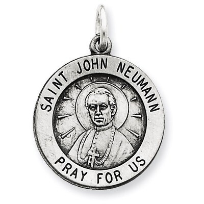 Saint John Neumann Medal Antiqued Sterling Silver QC5745, MPN: QC5745, 191101184024