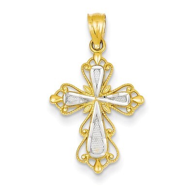 Diamond-cut Cross Pendant 14k Gold C4253, MPN: C4253, 883957528762
