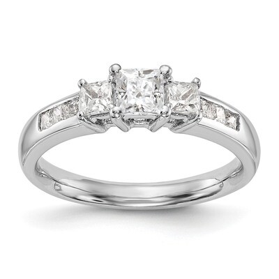 3-Stone Diamond Semi-Mount Engagement Ring 14k White Gold RM3007E-033-WAA, MPN: RM3007E-033-WAA, RM…