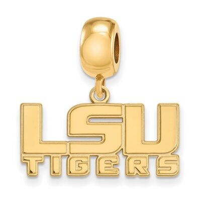 Louisiana State University Bead Charm Small Dangle Gold-plated Silver GP050LSU, MPN: GP050LSU, 8867…