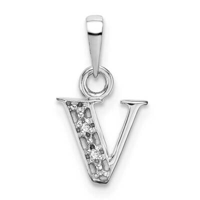 Initial V Charm 10k White Gold 10YC251V, MPN: 10YC251V,