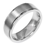 Ridged Edge 7mm Brushed and Polished Band - Stainless Steel SR33 by Chisel, MPN: SR33, 883957736723