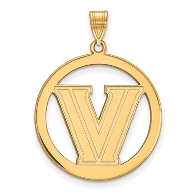 Villanova University L Pendant in Circle Gold-plated Sterling Silver GP020VIL, MPN: GP020VIL, 88677…