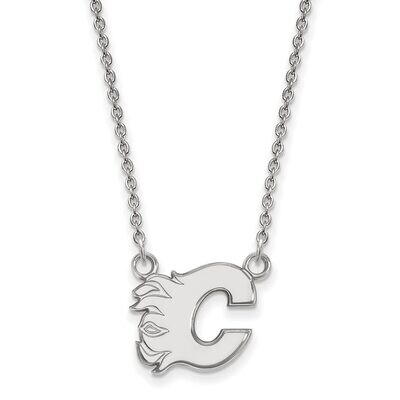 Calgary Flames Small Pendant with Chain Necklace Sterling Silver SS012FLA-18, MPN: SS012FLA-18, 886…