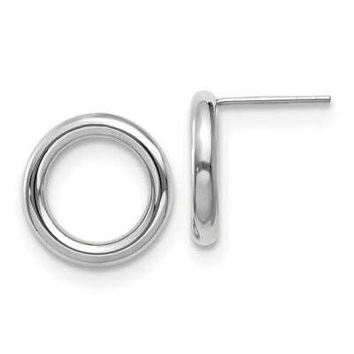 Leslie&#39;s Circle Post Earrings 14k White Gold Polished HB-LE1494, MPN: LE1494, 191101761553